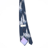 Back Back of Vintage 1980's Beau Brummell Big Ben Abstract Patterned Tie