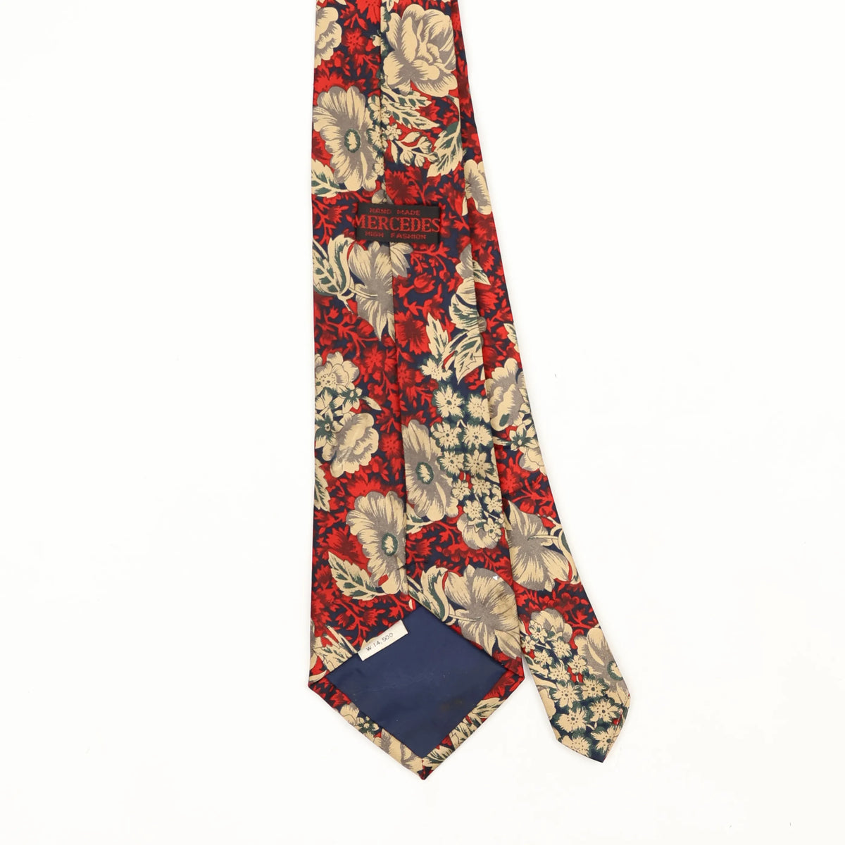 Back Back Detail of Vintage Floral Patterned Tie