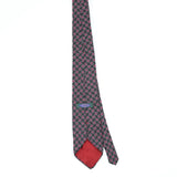 Back Back of Vintage 1990's Foulard Geometric Patterned Tie