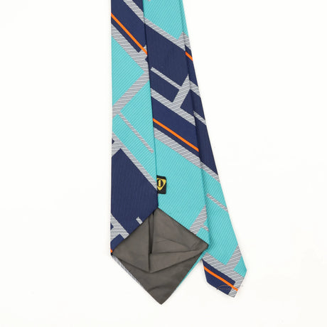 Back Back Detail of Vintage 1970's Geometric Patterned Tie