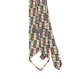 Back Back Detail of Vintage 1990's Ferrell Reed Geometric Patterned Tie