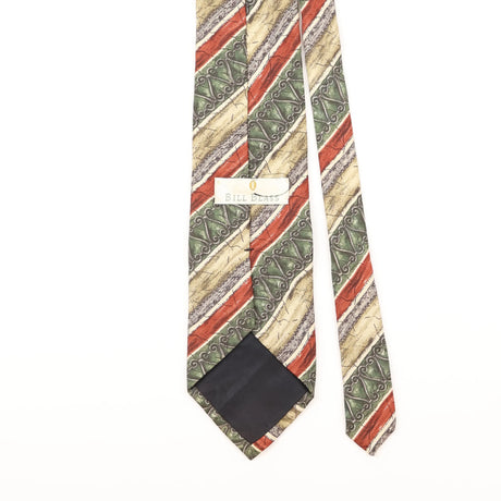 Back Detail of Vintage Bill Blass Striped Patterned Tie