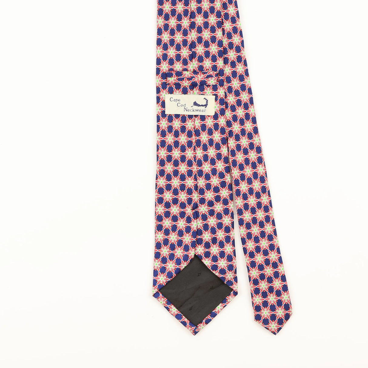 Back Detail of Vintage Cape Cod Geometric Patterned Tie