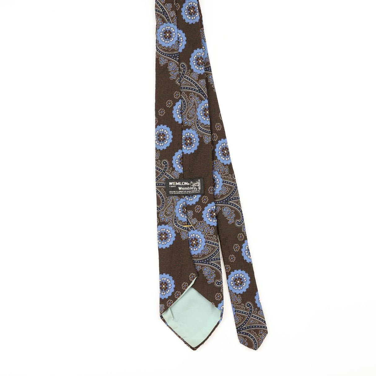 Back of Vintage 1980's Wembley Paisley Patterned Tie