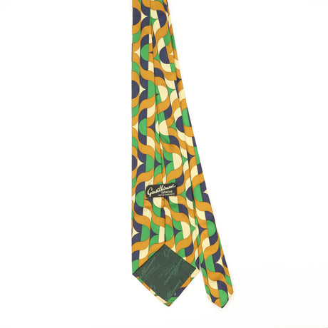 Back of Vintage 1980's Geometric Patterned Tie