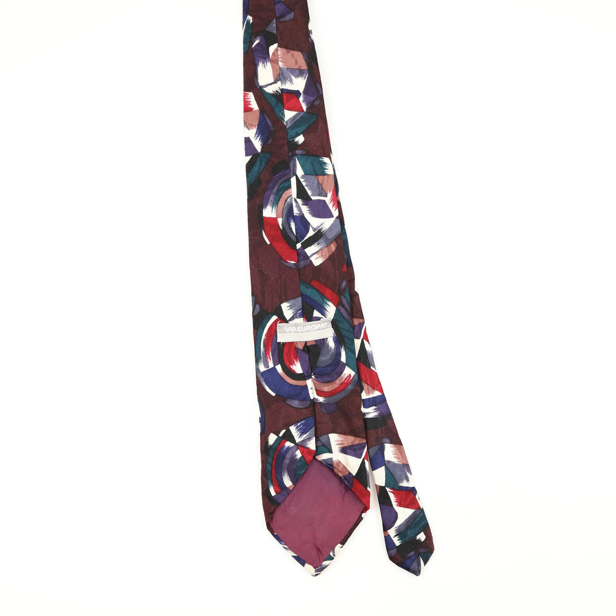 Back Back of Vintage 1990's Abstract Patterned Tie