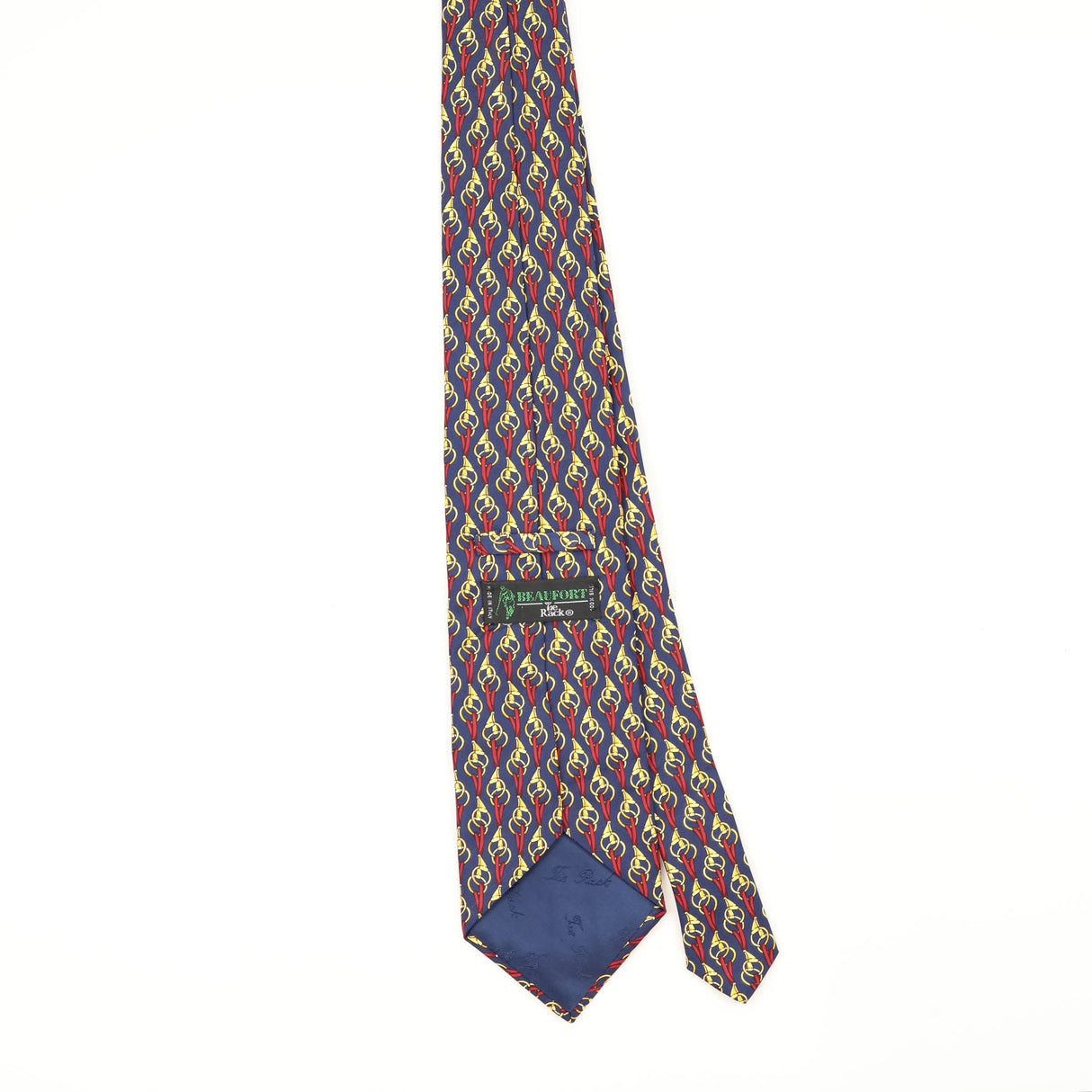 Back Back of Vintage 1990's Tie Rack Chains Geometric Patterned Tie