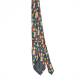 Back Back of Vintage Diamonds Geometric Patterned Tie