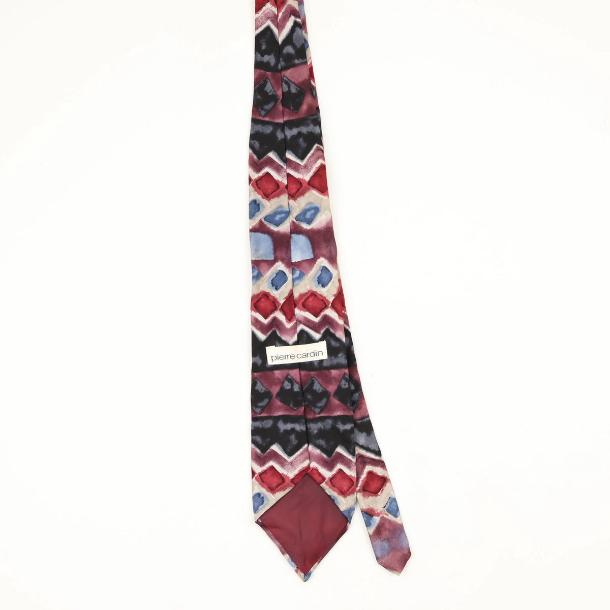 Back Back of Vintage 1990's Pierre Cardin Abstract Patterned Tie