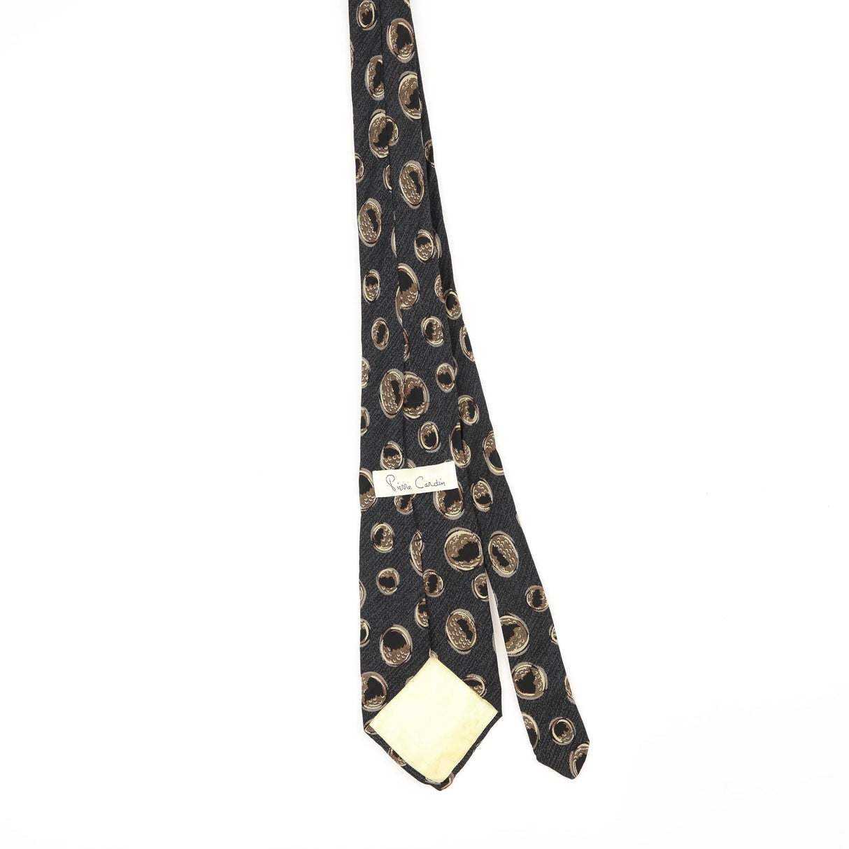 Back Back of Vintage 1990's Pierre Cardin Geometric Patterned Tie