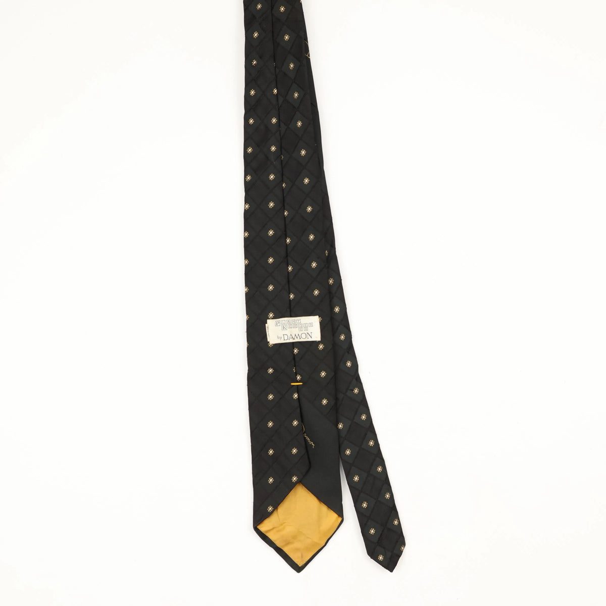 Back Back of Vintage 1980's Damon Geometric Patterned Tie