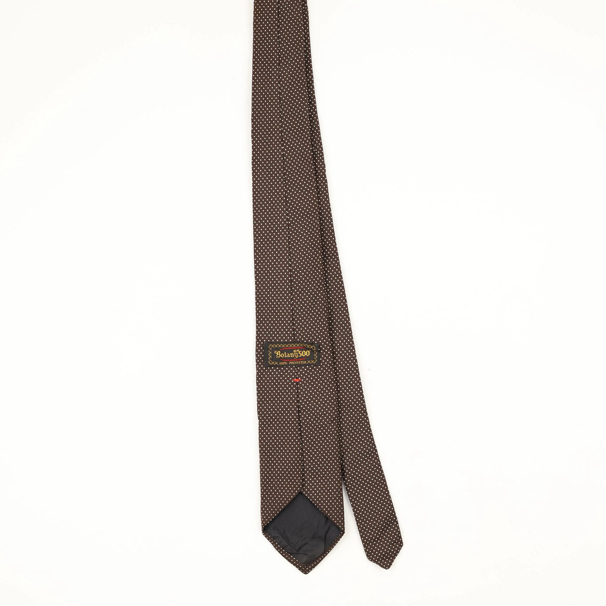 Back Back of Vintage 1990's Botany 500 Polka Dot Patterned Tie
