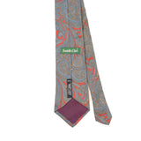 Back Back Detail of Vintage 1990's Paisley Patterned Tie