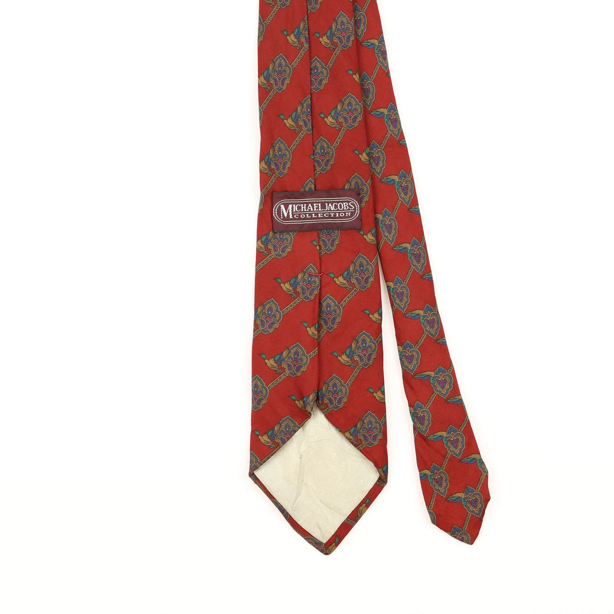 Back Detail of Vintage 1990's Geometric Patterned Tie