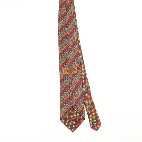 Back of Vintage 1990's Missoni Striped Patterned Tie