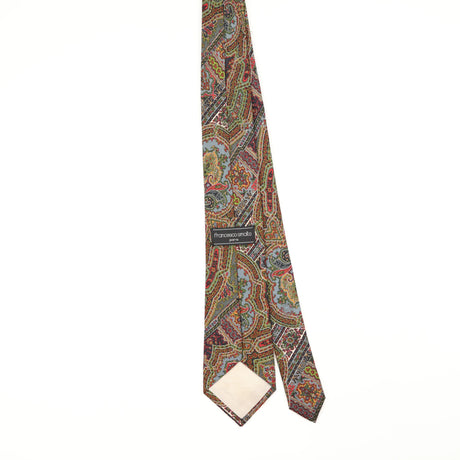 Back Back of Vintage 1990's Francesco Smalto Paisley Patterned Tie