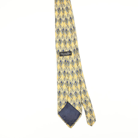 Back Back of Vintage 1990's Christian Dior Geometric Patterned Tie