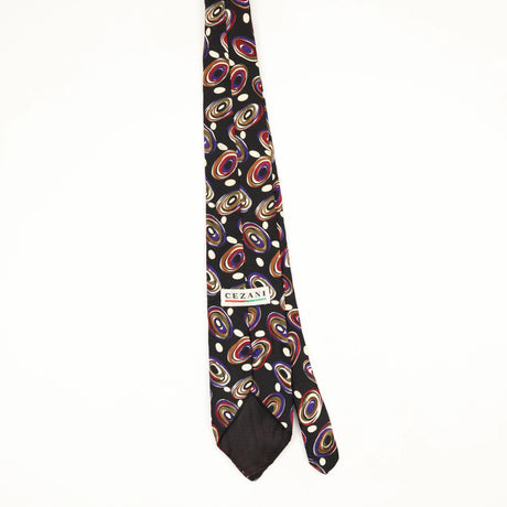 Back Back of Vintage 1990's Circles Geometric Patterned Tie