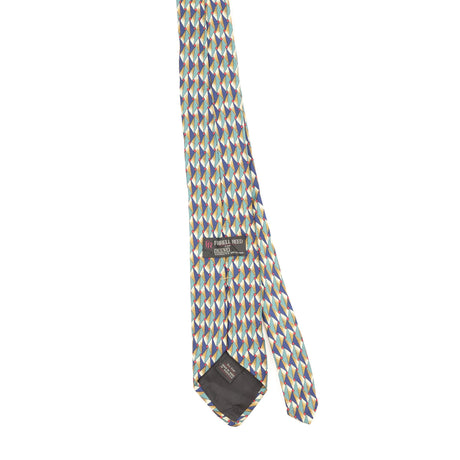 Back Back of Vintage 1990's Ferrell Reed Geometric Patterned Tie