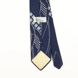Back Detail of Vintage 1970's Beau Brummell Geometric Patterned Tie