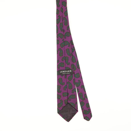 Back of Vintage 1990's Jaeger Paisley Patterned Tie