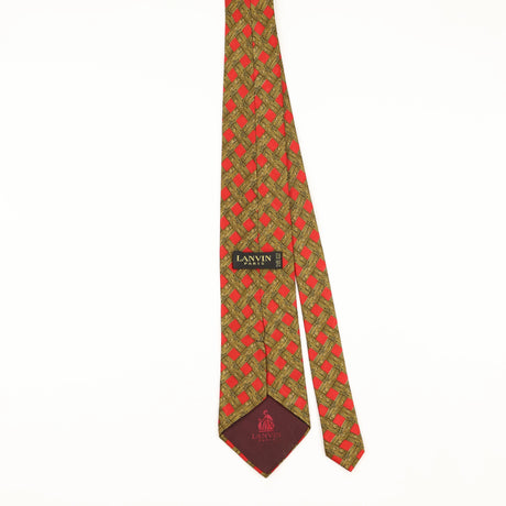 Back of Vintage 1990's Lanvin Geometric Patterned Tie