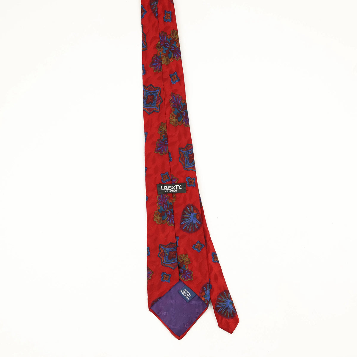 Back Back of Vintage 1990's Liberty of London Geometric Patterned Tie