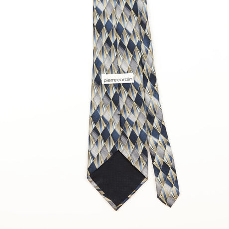 Back Detail of Vintage 1990's Pierre Cardin Geometric Patterned Tie