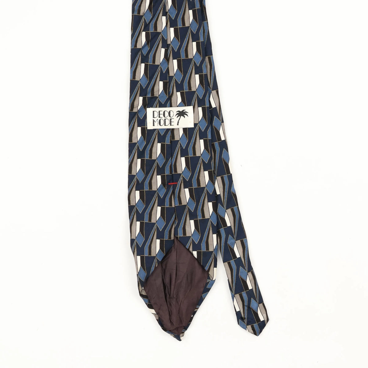 Back Back Detail of Vintage 1990's Geometric Patterned Tie