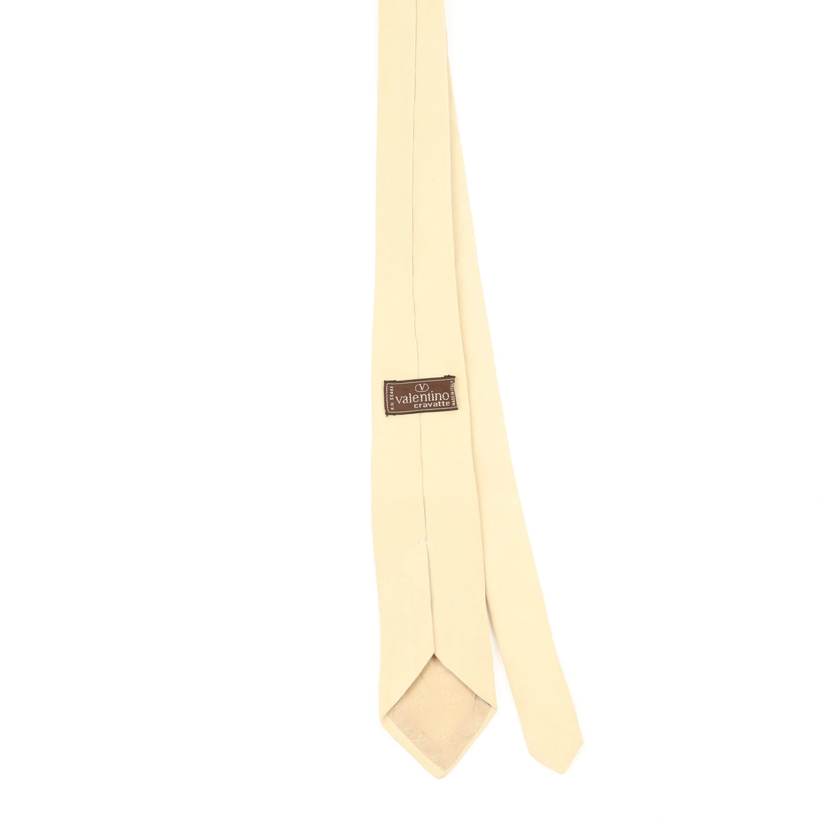 Back Back of Vintage 1990's Valentino Plain Patterned Tie