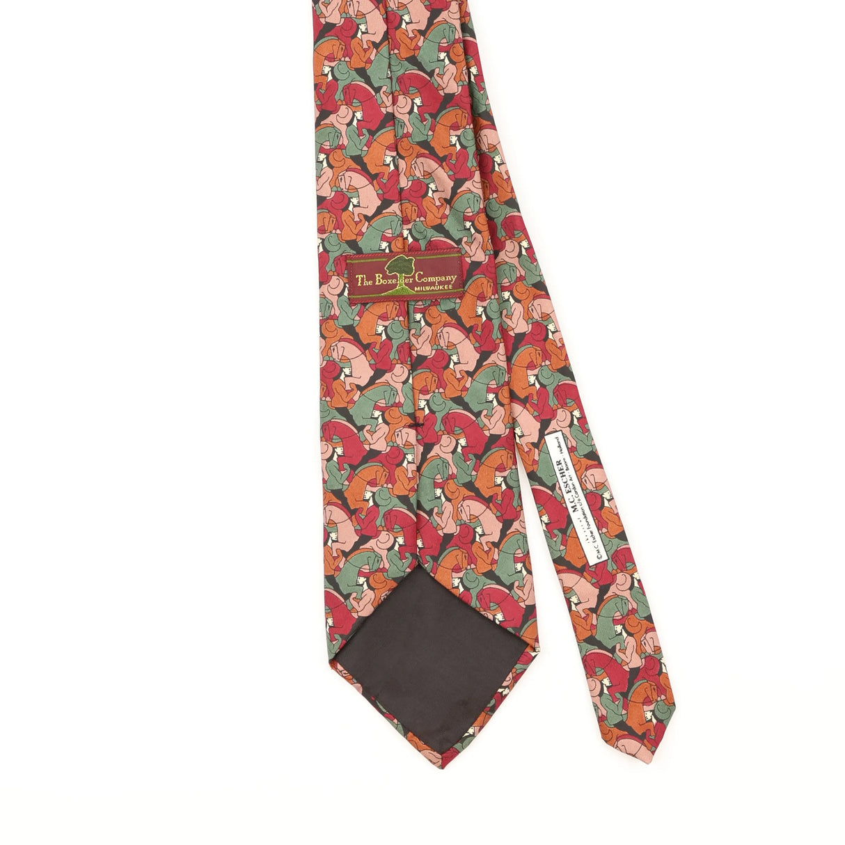 Back Detail of Vintage 1990's Ms Escher Geometric Patterned Tie