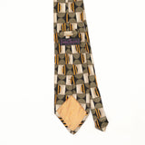 Back Back Detail of Vintage 1990's Geometric Patterned Tie