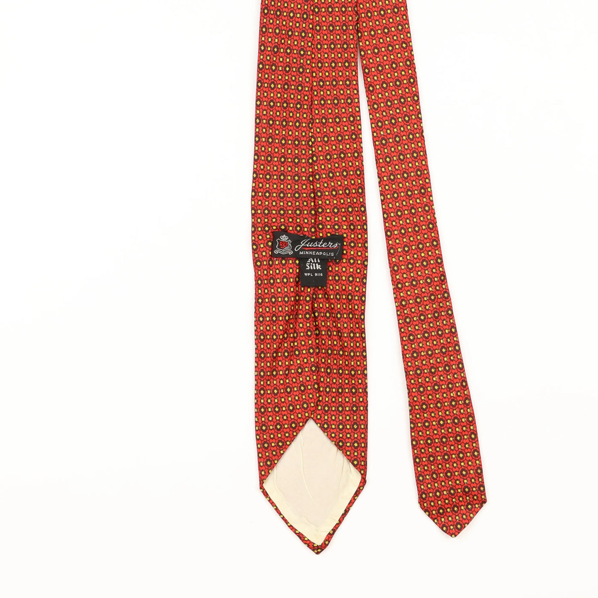 Back Detail of Vintage 1980's Geometric Patterned Tie