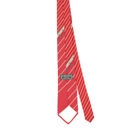 Back of Vintage 1980's Carven Striped Patterned Tie