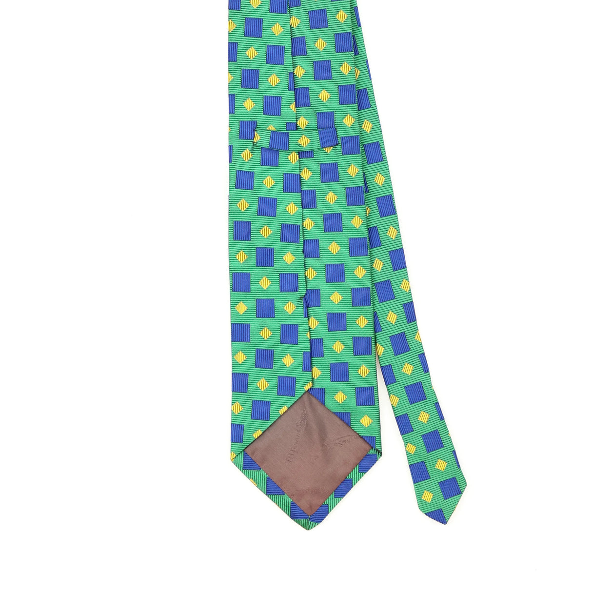 Back Back Detail of Vintage 1990's T.M. Lewin Geometric Patterned Tie