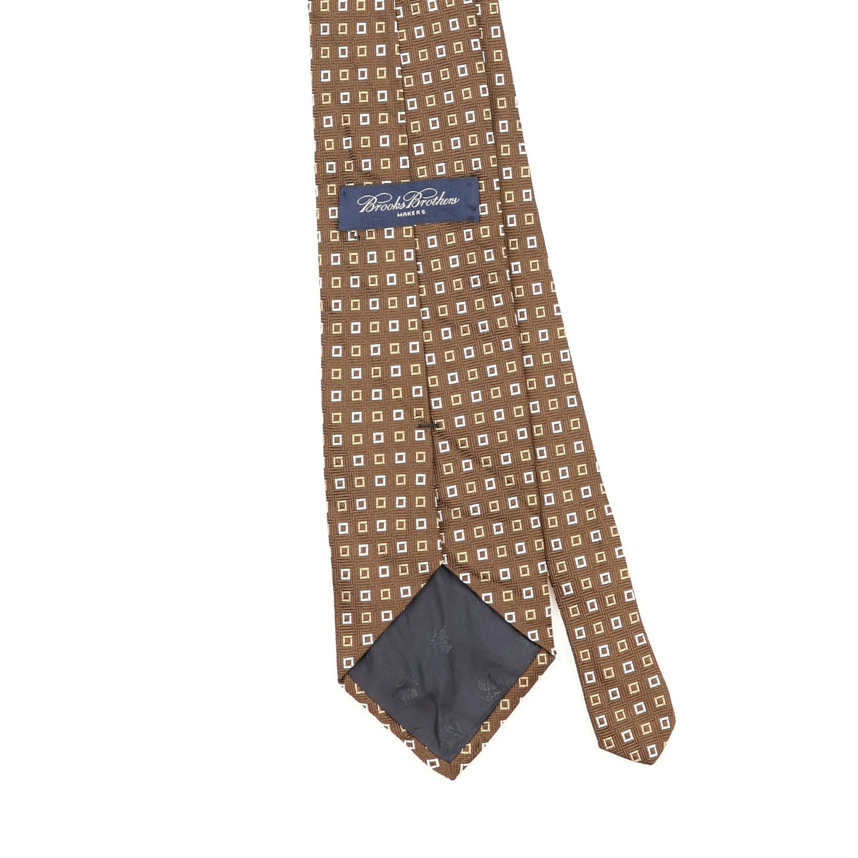Back Back Detail of Vintage 1990's Brooks Brothers Geometric Patterned Tie