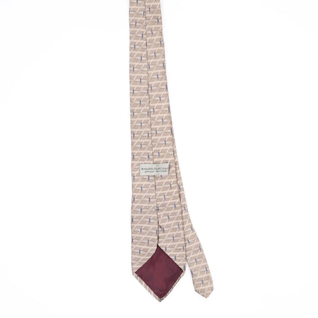 Back Back of Vintage 1990's Zilli Geometric Patterned Tie