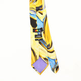 Back Back Detail of Vintage Jerry Garcia Urban Cat Ghost Abstract Patterned Tie