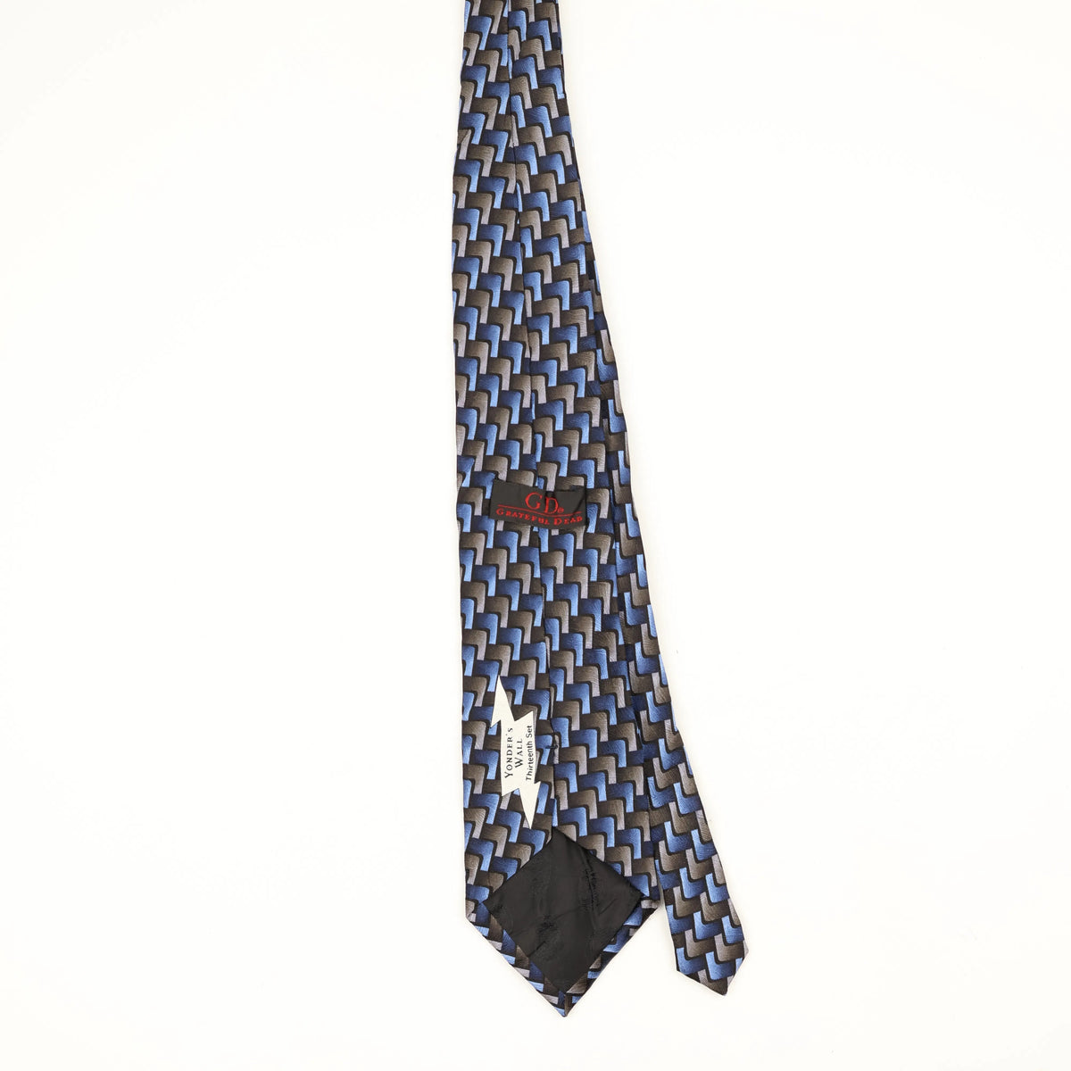 Back Back of Vintage 1990's Grateful Dead Geometric Patterned Tie
