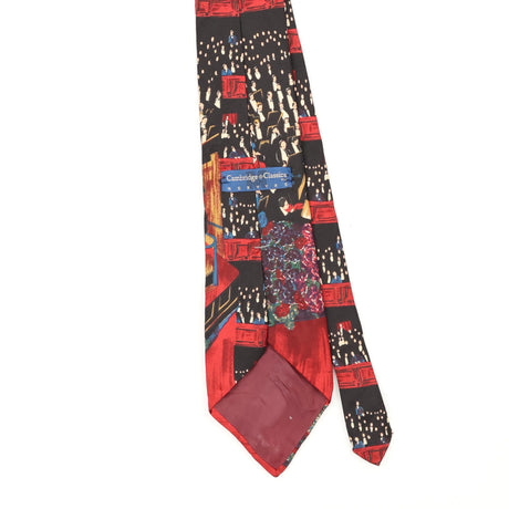 Back Back Detail of Vintage 1990's Cambridge Classics Opera Abstract Patterned Tie