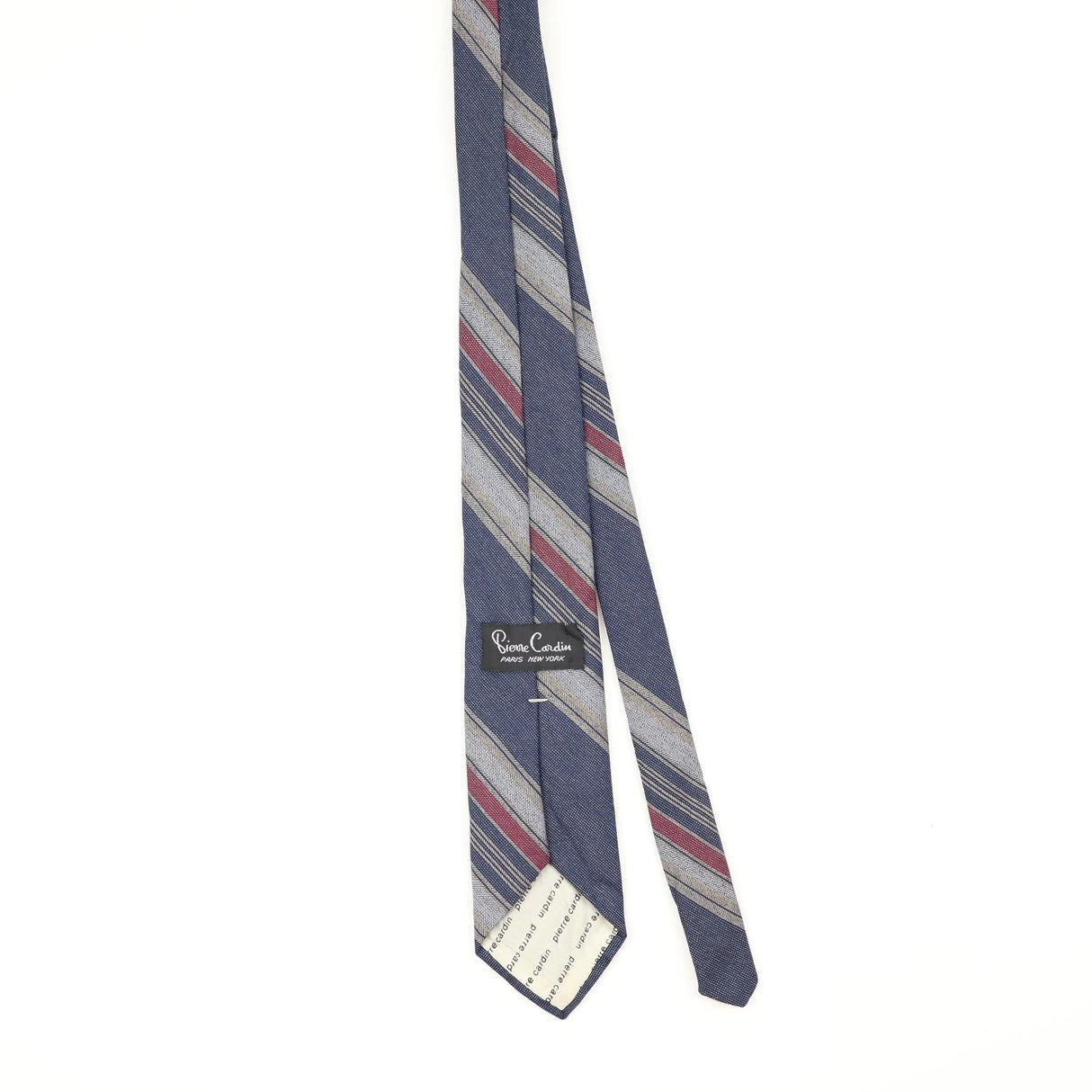 Back Back of Vintage 1980's Pierre Cardin Striped Patterned Tie