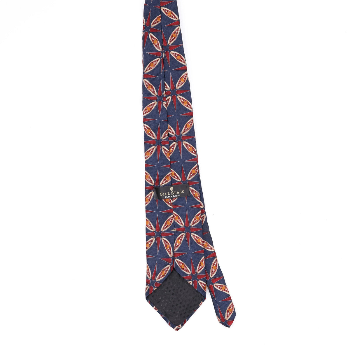 Back Back of Vintage Bill Blass Geometric Patterned Tie