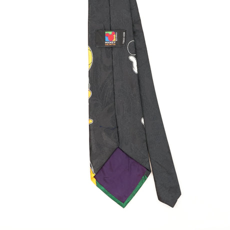Back Detail of Vintage 1990's Mickey Unlimited Cartoon Patterned Tie