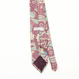 Back Back Detail of Vintage 1990's Oleg Cassini Abstract Patterned Tie