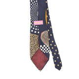 Back Detail of Vintage 1980's Tennis Cartoon Patterned Tie