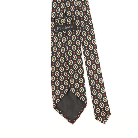 Back Detail of Vintage Jos. A. Bank Geometric Patterned Tie