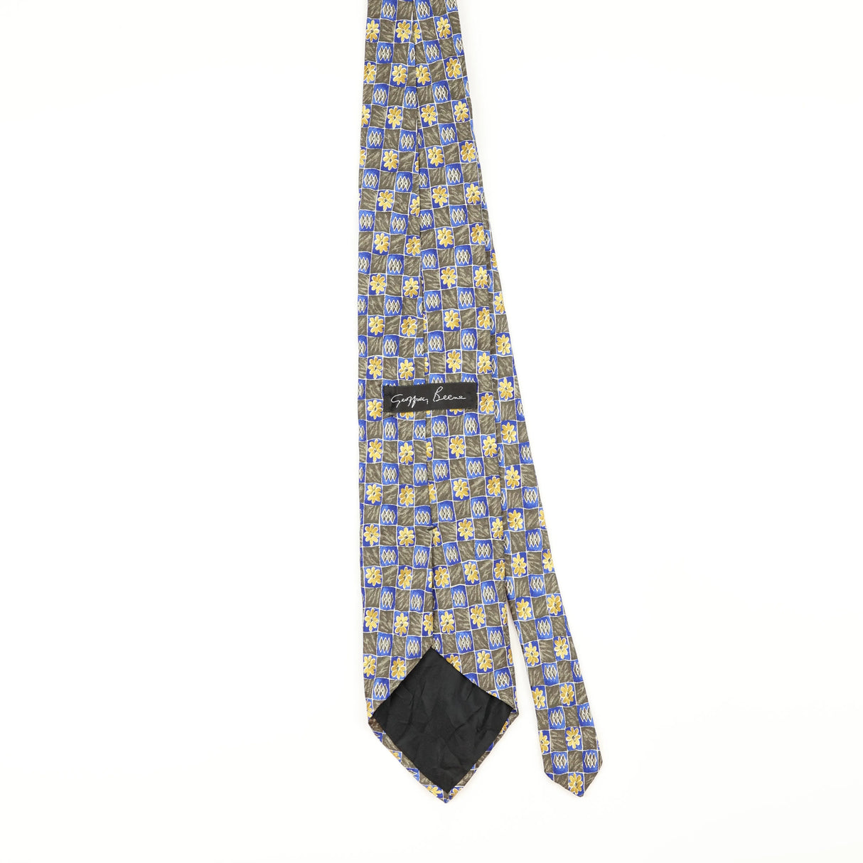Back of Vintage 1990's Geoffrey Beene Geometric Patterned Tie