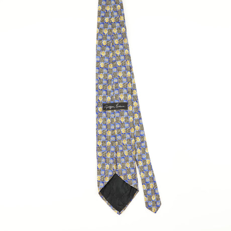 Back of Vintage 1990's Geoffrey Beene Geometric Patterned Tie