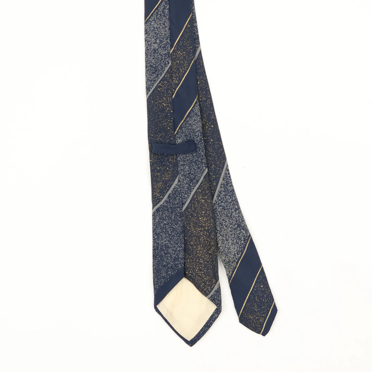 Back Back Detail of Vintage 1990's Vitaliano Pancaldi Striped Patterned Tie