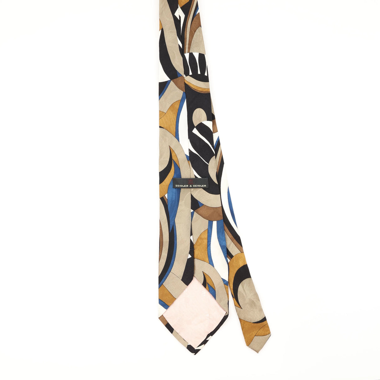 Back of Vintage 1990's Abstract Patterned Tie